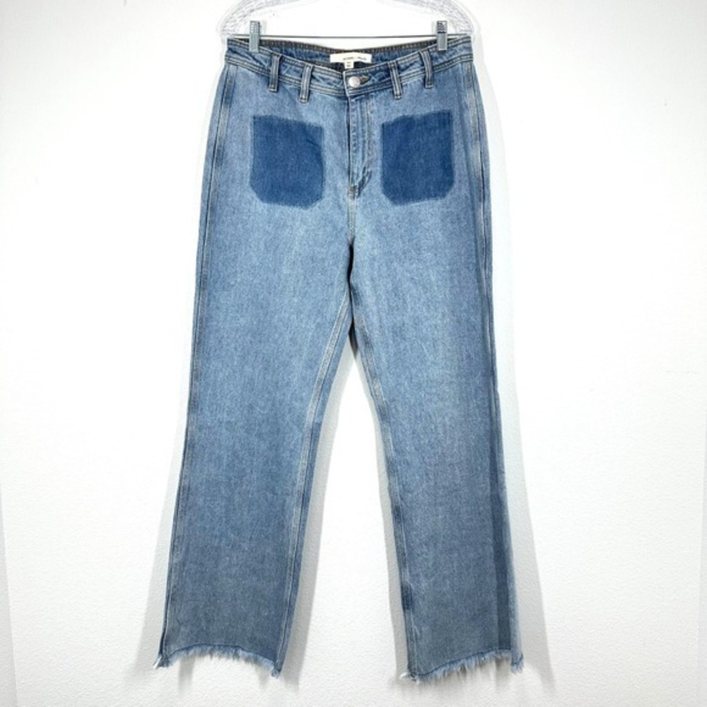 Anthropologie Size 32 Jeans Seventy +‎ Mochi Patch Pocket Straight Leg NWT